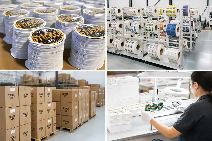 Bulk die cut sticker production wholesale manufacturing