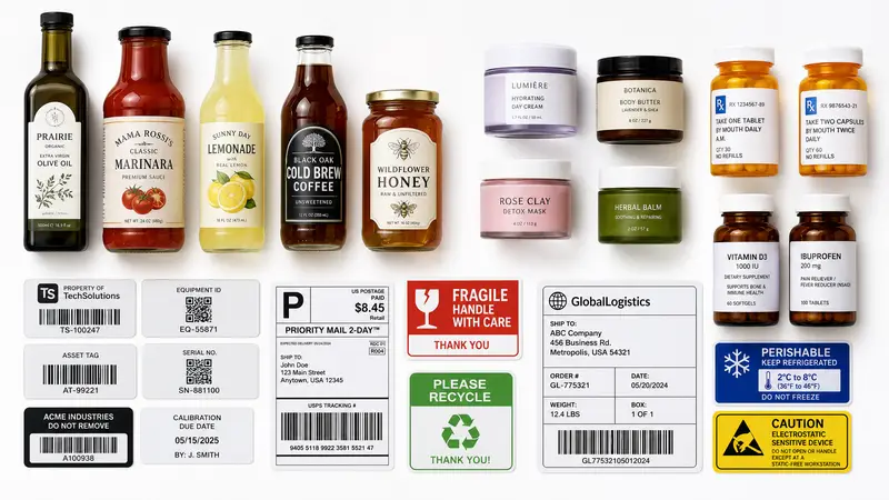 Labels for various industries