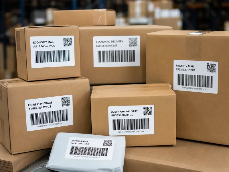 Logistics shipping barcode labels