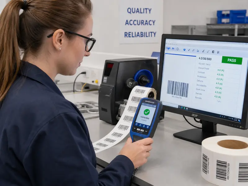 Quality control barcode verification