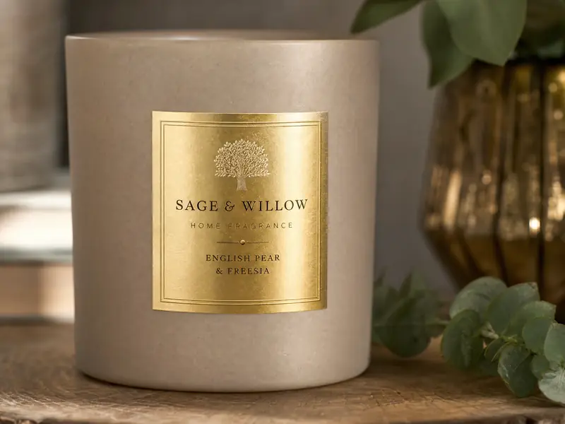 Metallic Foil Labels for Candles & Fragrance