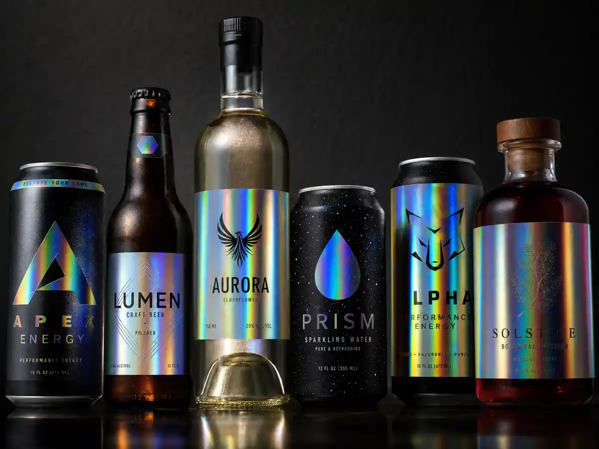 Holographic labels on craft beverages