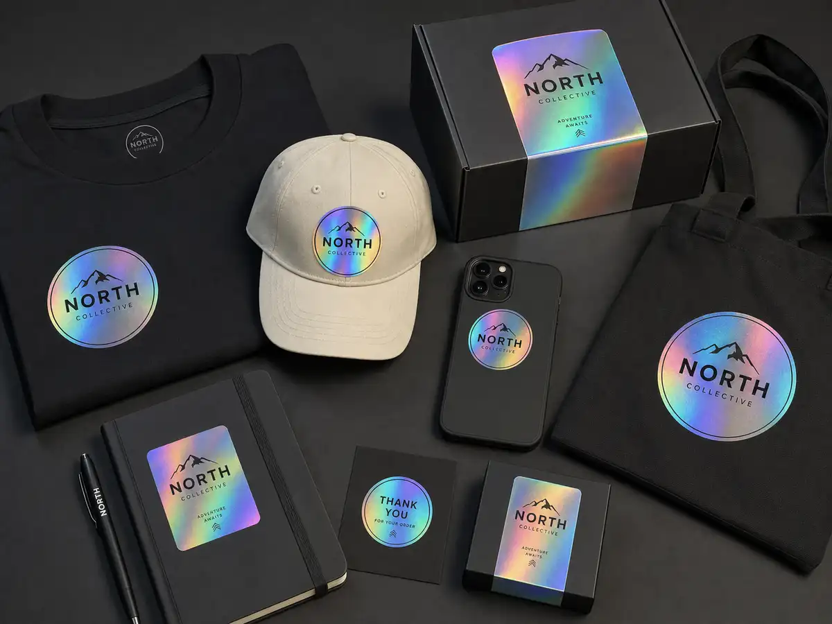 Holographic labels on merchandise