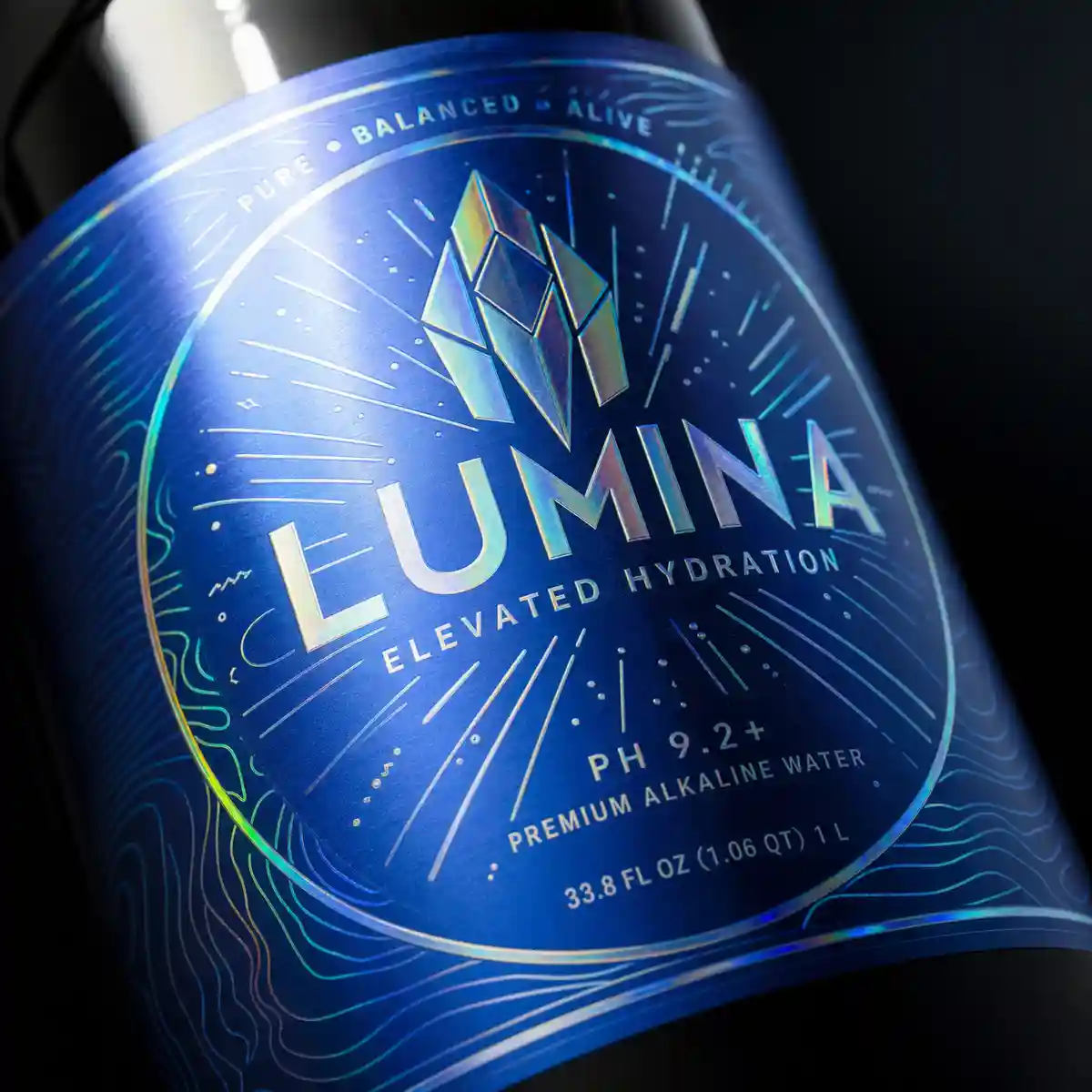 Blue holographic labels