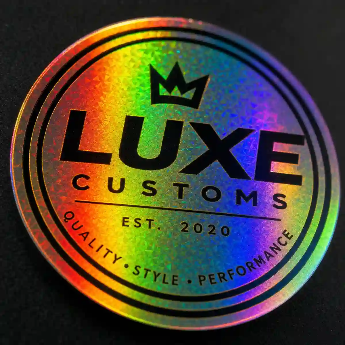 Rainbow holographic labels