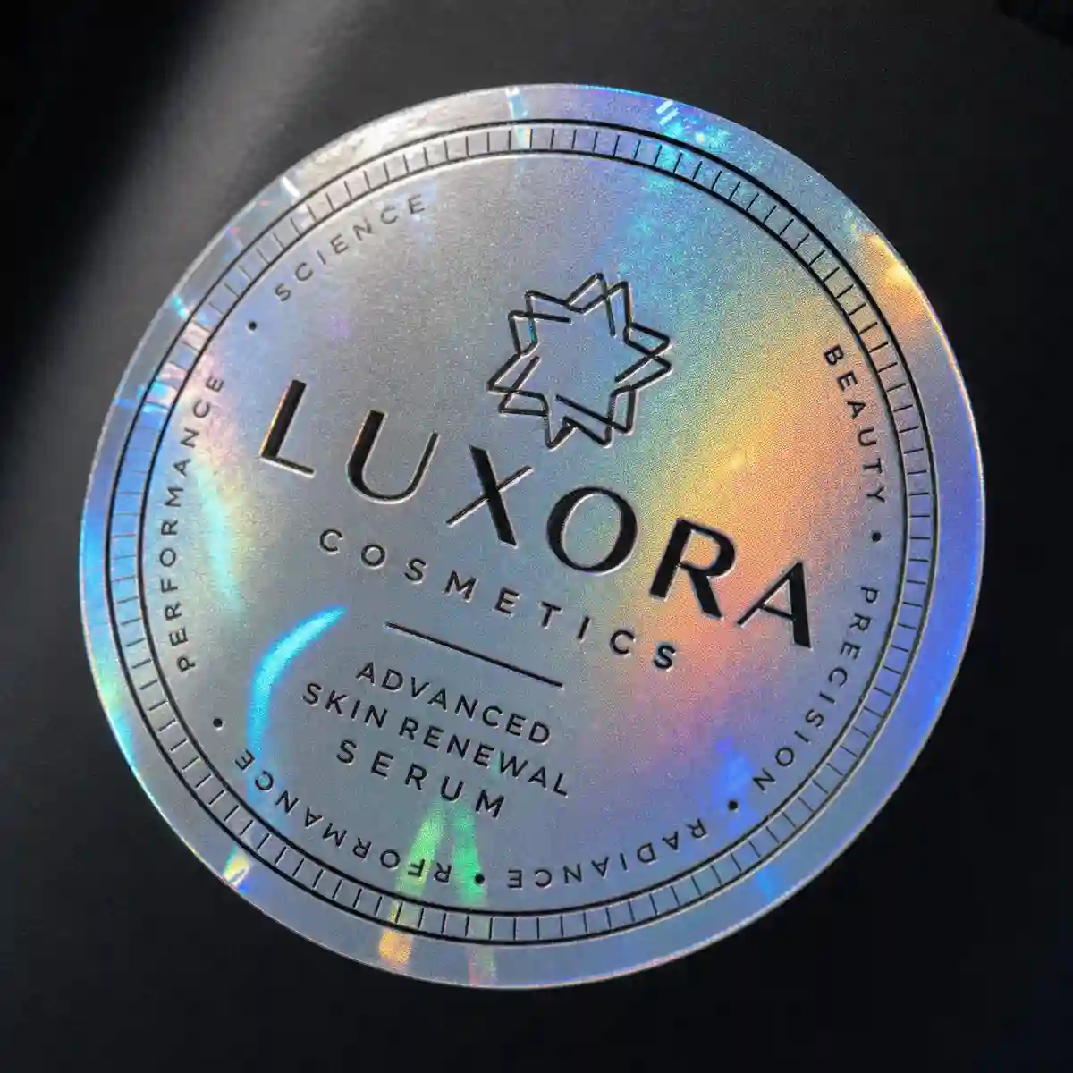 Silver holographic labels