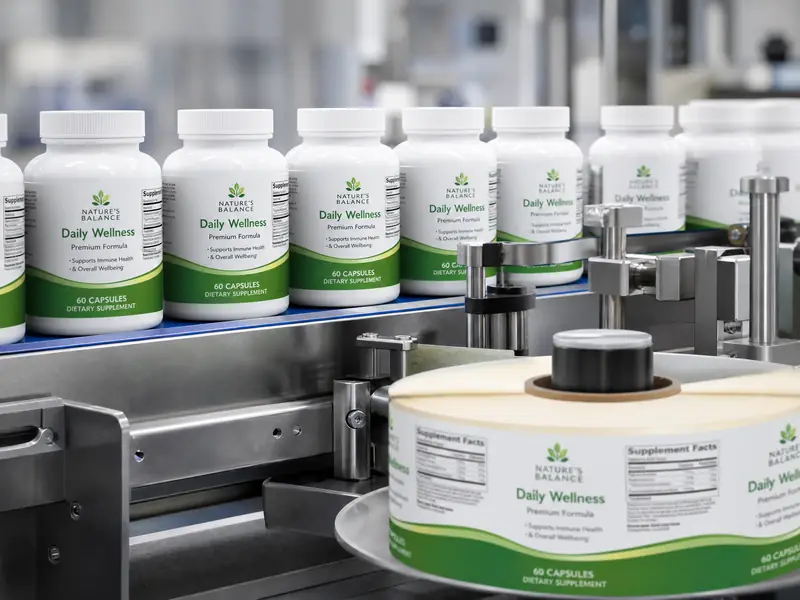 Roll Labels for Production Lines for Health & Wellness Industry industry