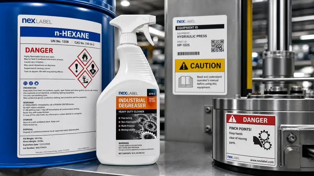 Chemical & Industrial Sector label manufacturing