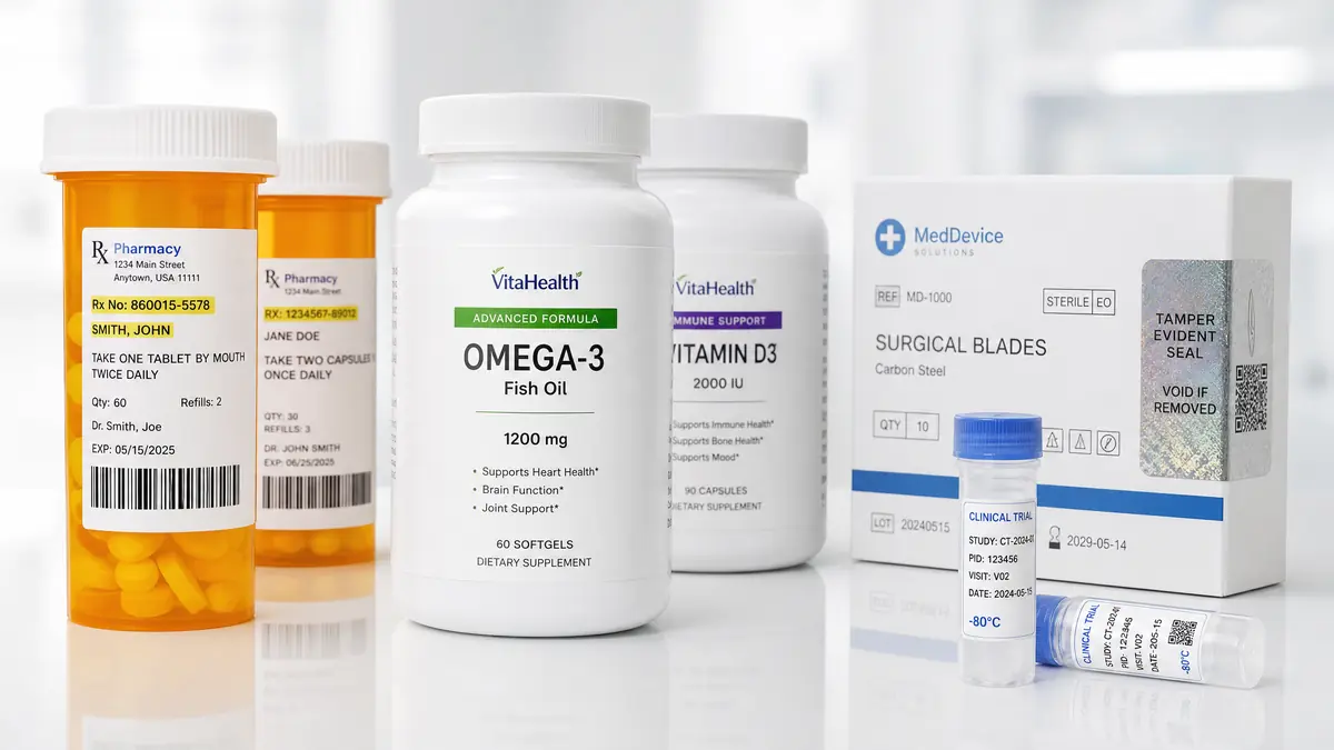 Pharmaceutical Industry custom labels