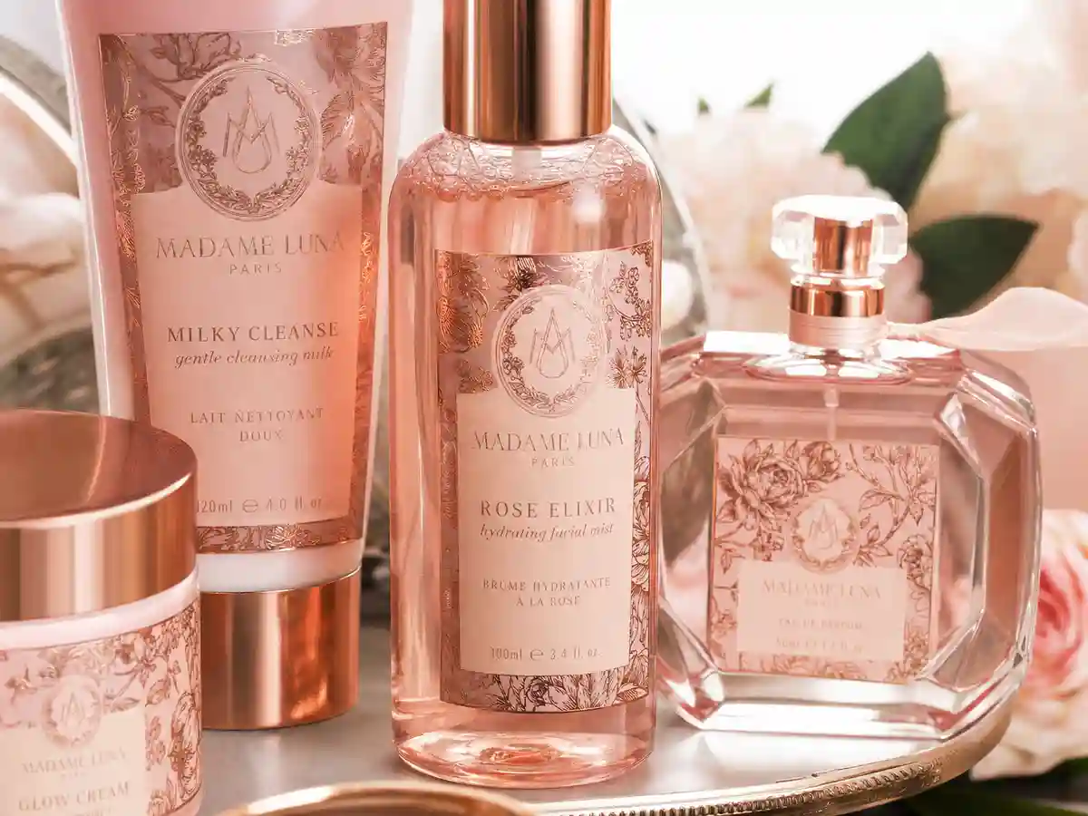 Rose gold foil labels