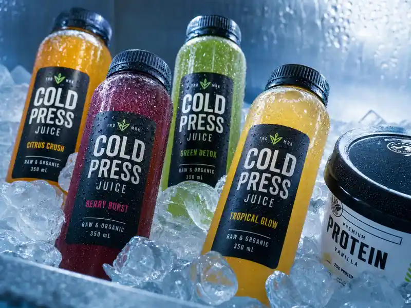 Waterproof labels on cold chain beverage bottles in ice
