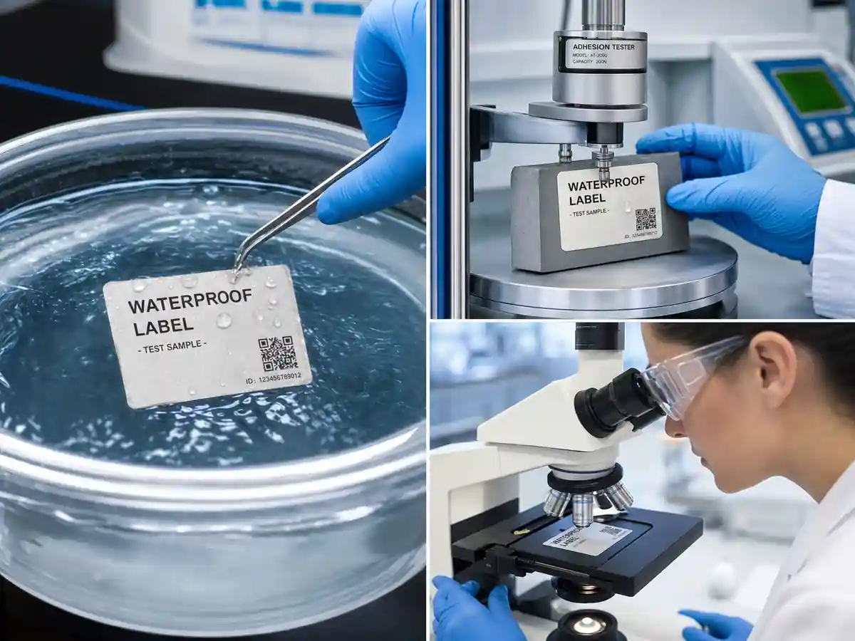 Waterproof label printing and quality testing